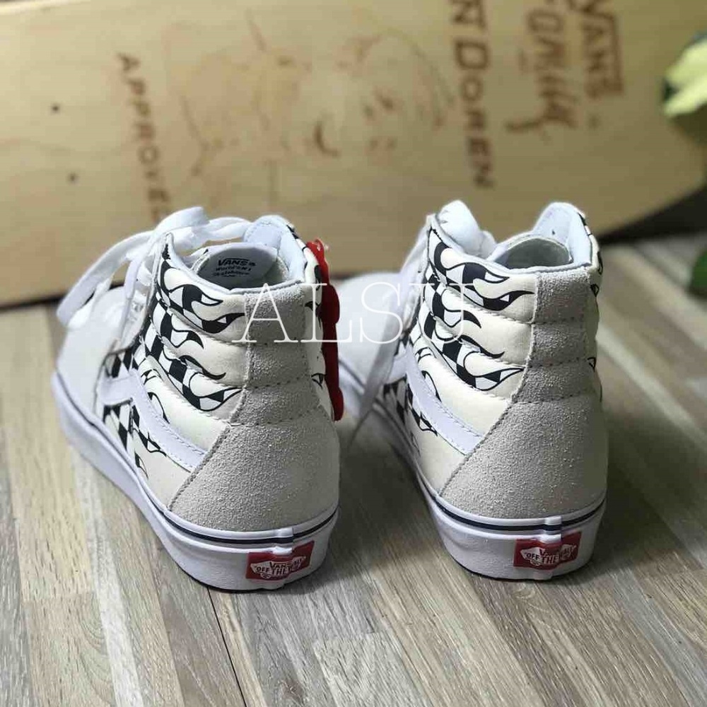 NWT VANS SK8-HI Checker Flame Classic W AUTHENTIC - Picture 4 of 8